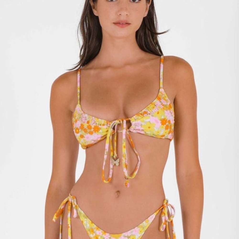 Blackbough Daniella Scrunched Bralette Top + Matching Bottom
